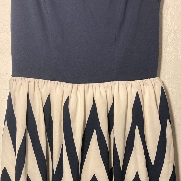 Xhilaration (Target) Navy Blue And White Sleeveless Dress - Picture 3 of 12